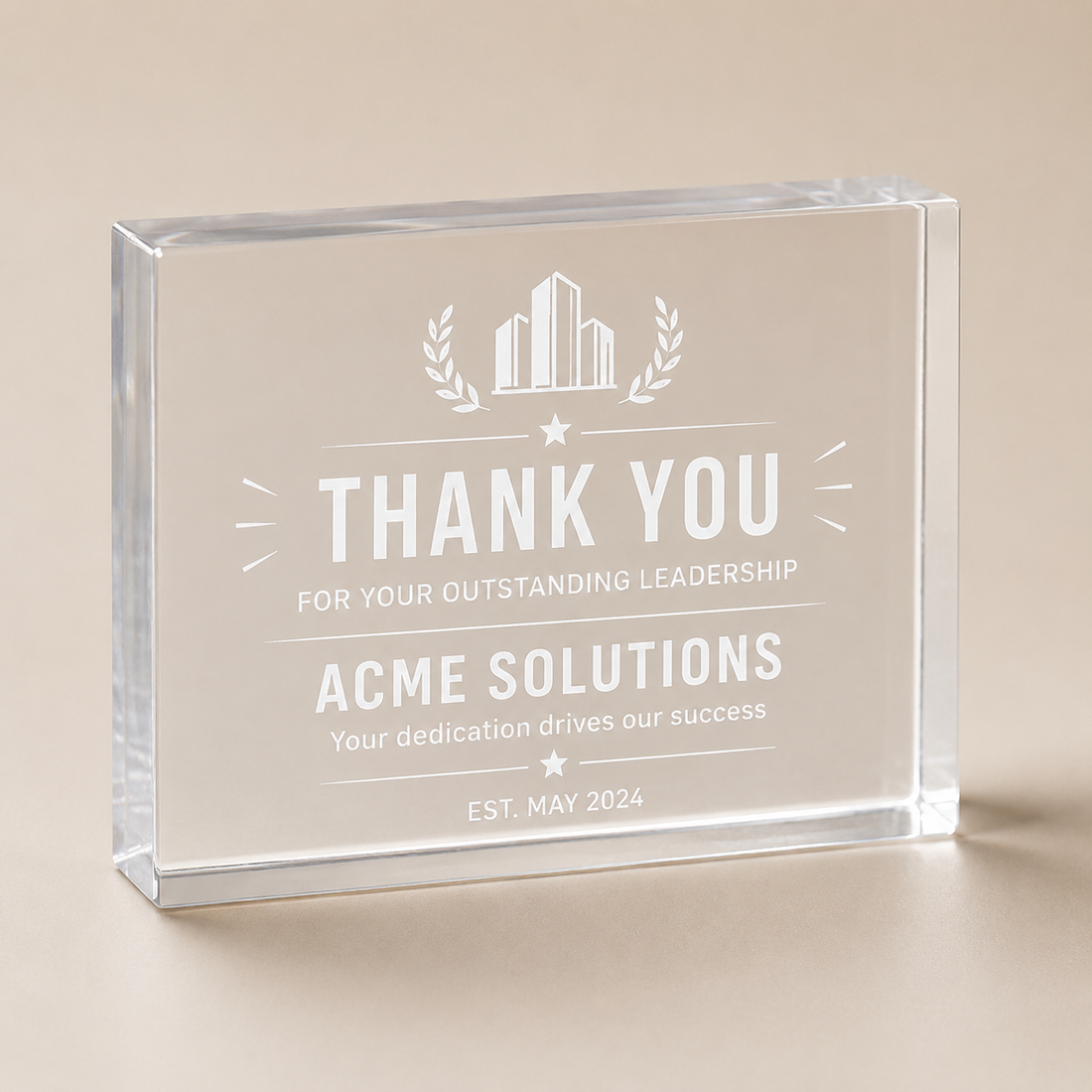 Custom Engraved Acrylic Display