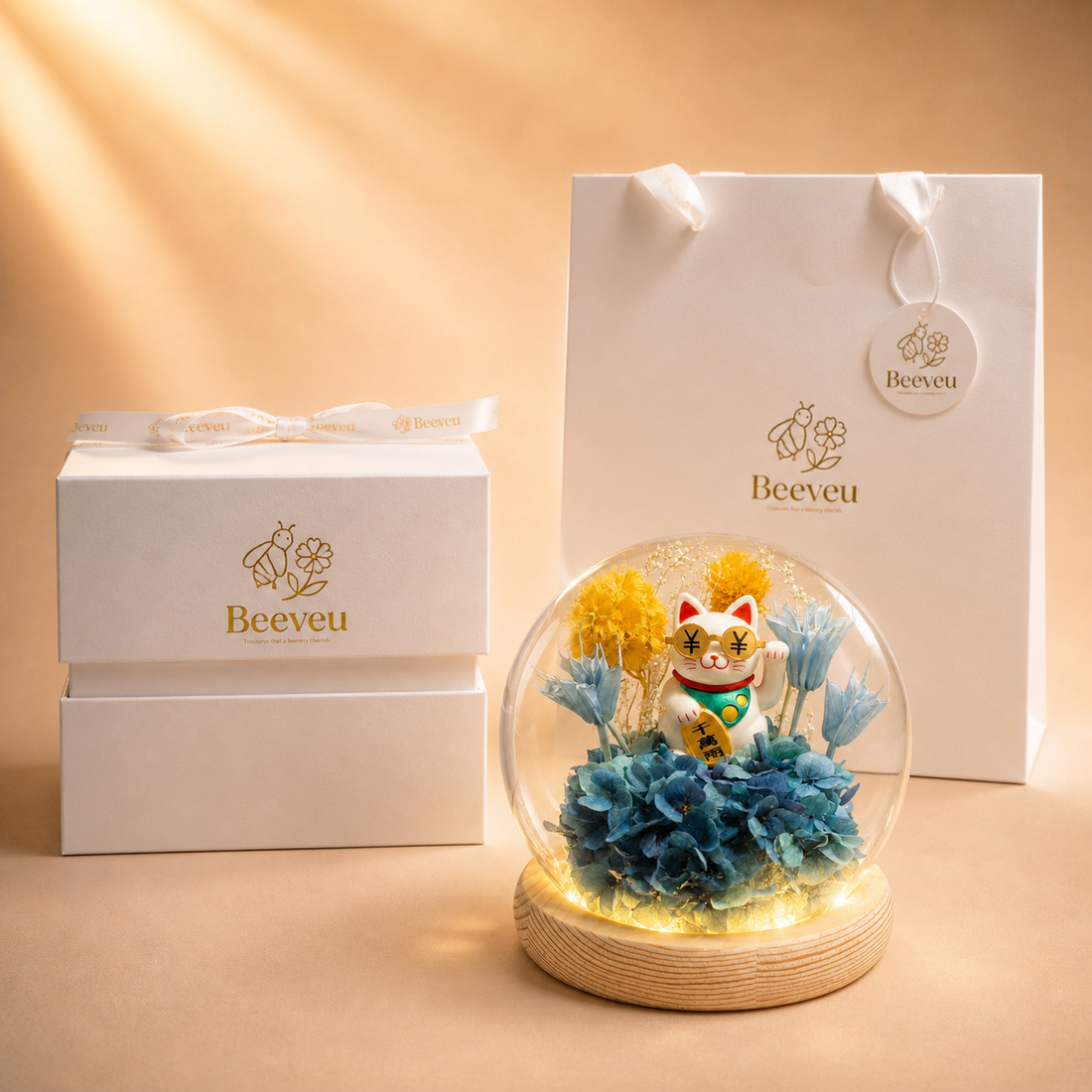 Azure Prosperity Fortune Cat™ — Fortune Keepsake™