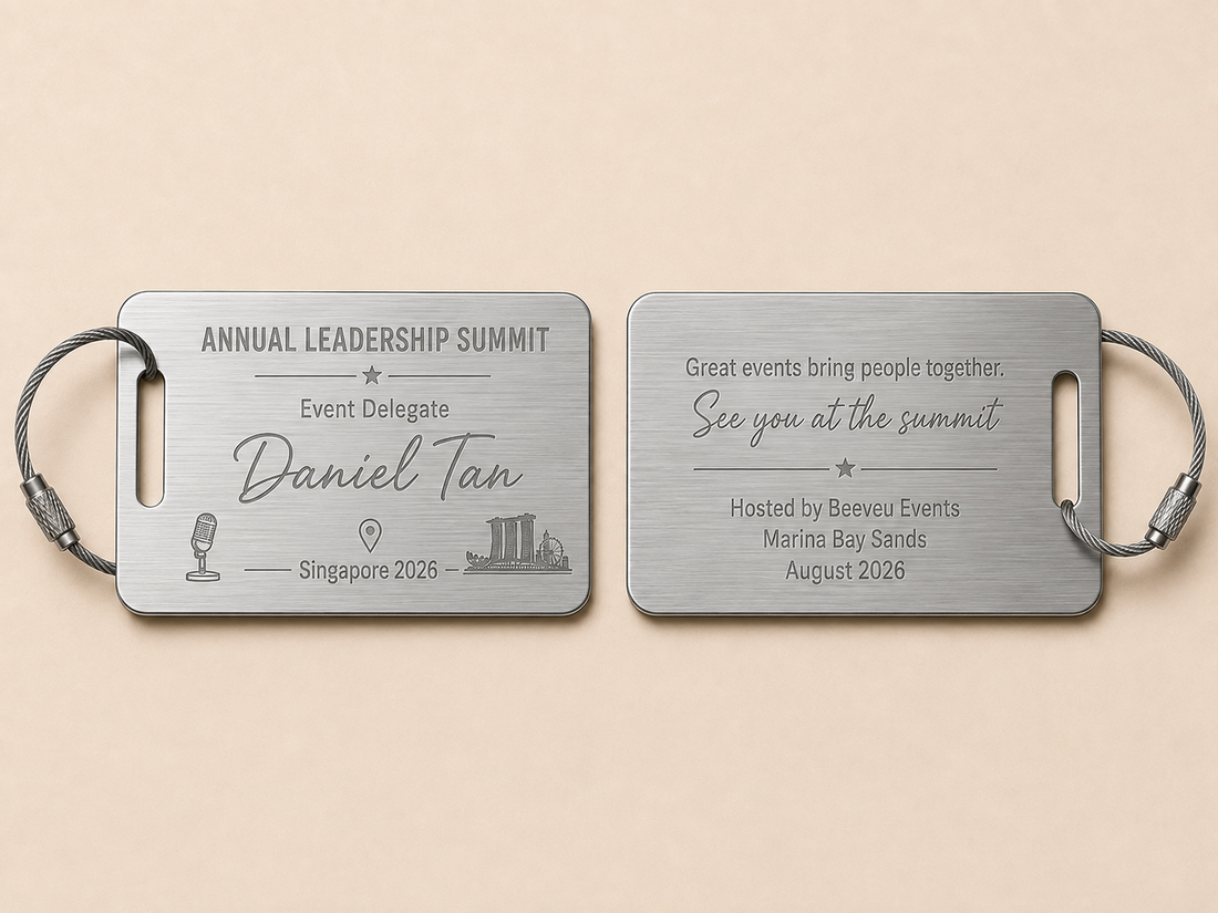 Custom Engraved Metal Luggage Tag