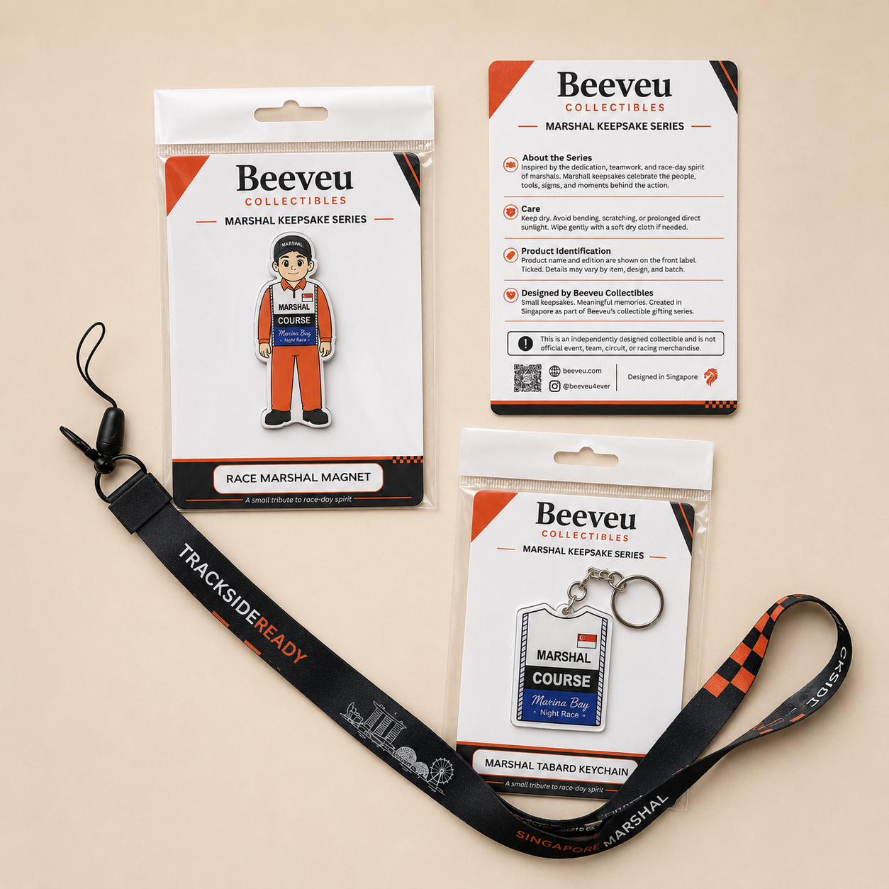 Marshal Keepsake backing card and protective hanging bag